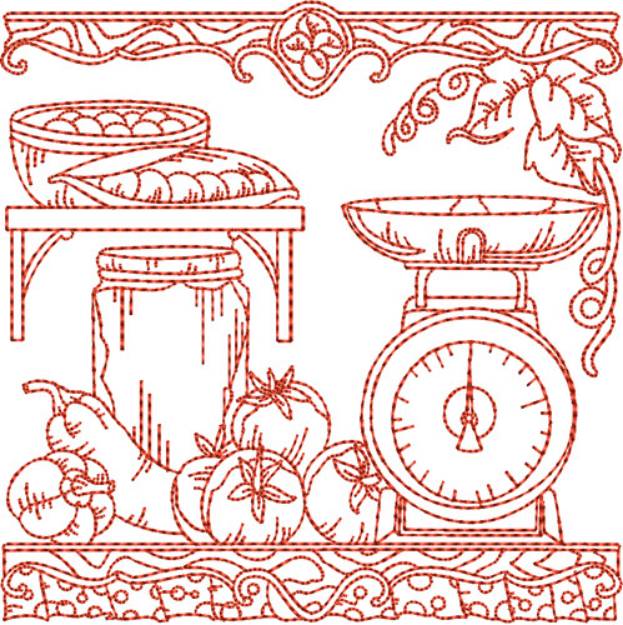 Picture of Vintage Kitchen Quilt Blocks Machine Embroidery Design