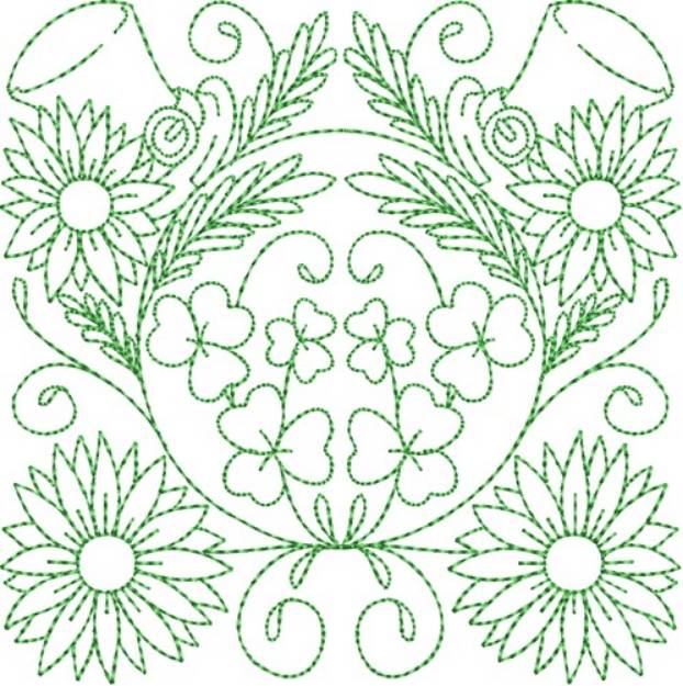 Picture of 
Circle of Life St. Patrick Quilt Block Machine Embroidery Design