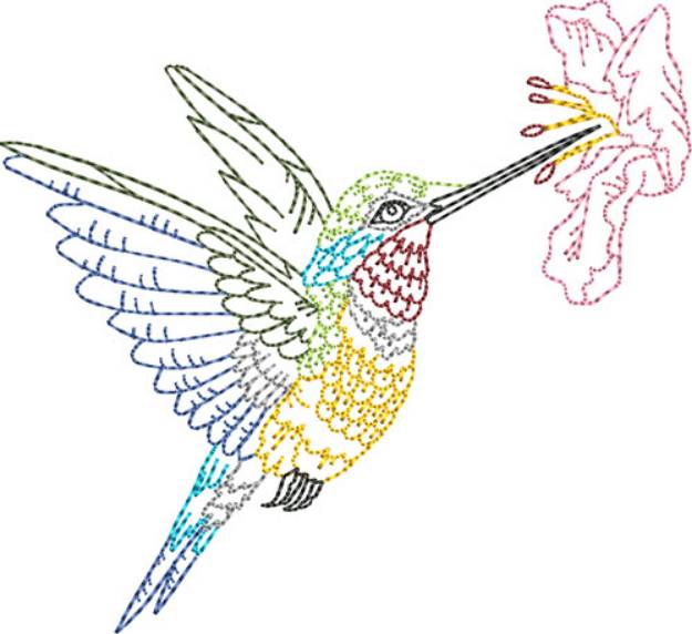 Picture of Hummingbird Spring Machine Embroidery Design