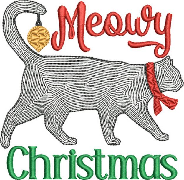 Picture of Meowy Christmas Machine Embroidery Design