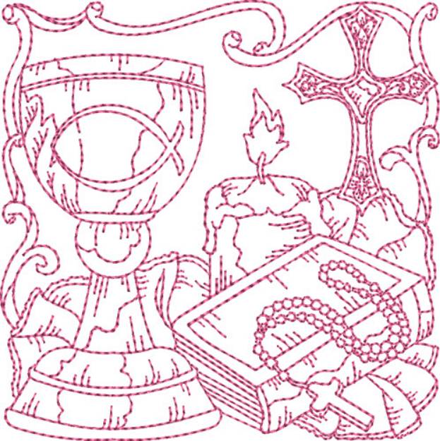 Picture of Religious Quilt Blocks Machine Embroidery Design