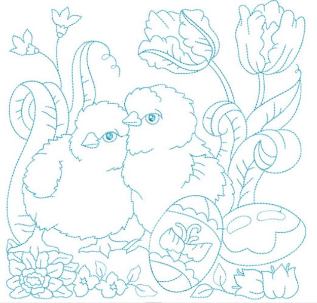 Picture of Easter Quilt Blocks Machine Embroidery Design