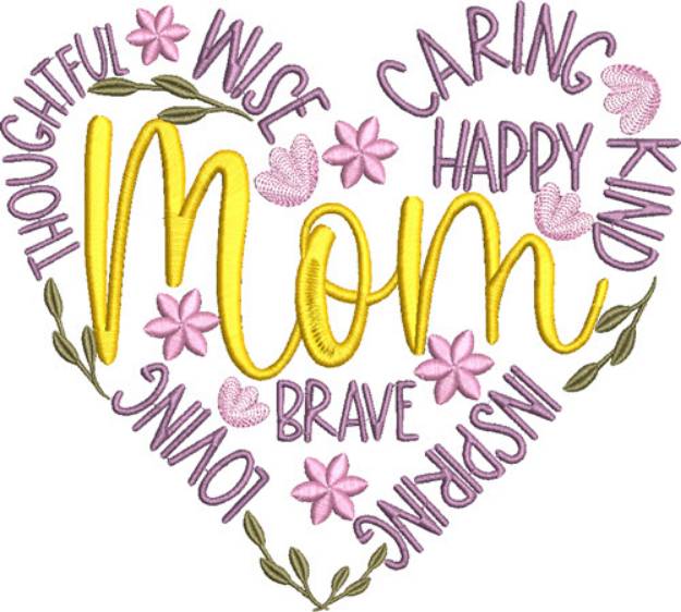 Picture of Caring Mom Machine Embroidery Design