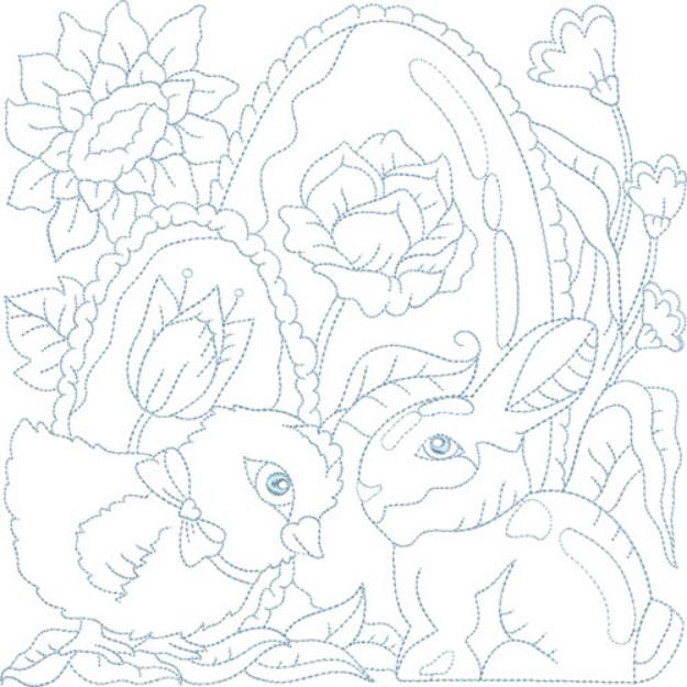 Picture of Easter Quilt Blocks Machine Embroidery Design