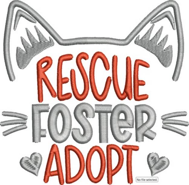 Picture of Rescue Foster Adopt Machine Embroidery Design