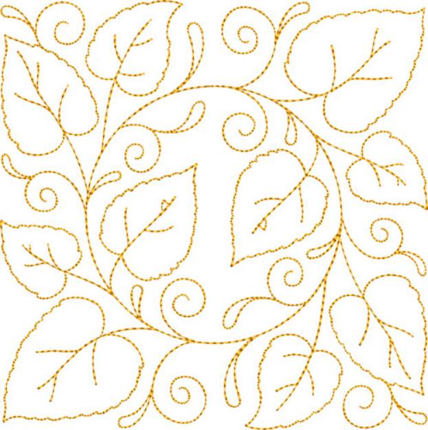 Picture of Circle of Life Fall Quilt Block Machine Embroidery Design