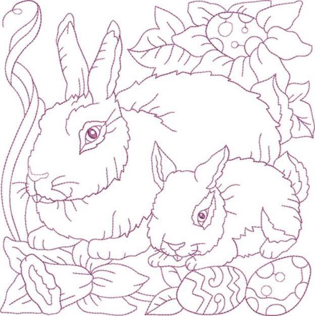 Picture of Easter Quilt Blocks Machine Embroidery Design