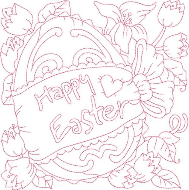 Picture of Easter Quilt Blocks Machine Embroidery Design