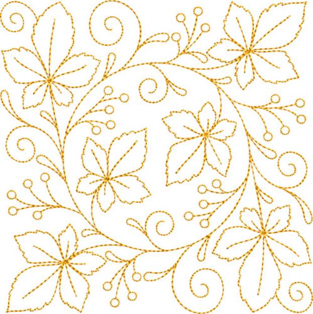 Picture of Circle of Life Fall Quilt Block Machine Embroidery Design