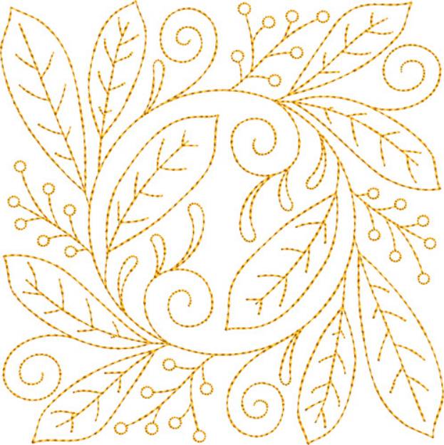 Picture of Circle of Life Fall Quilt Block Machine Embroidery Design