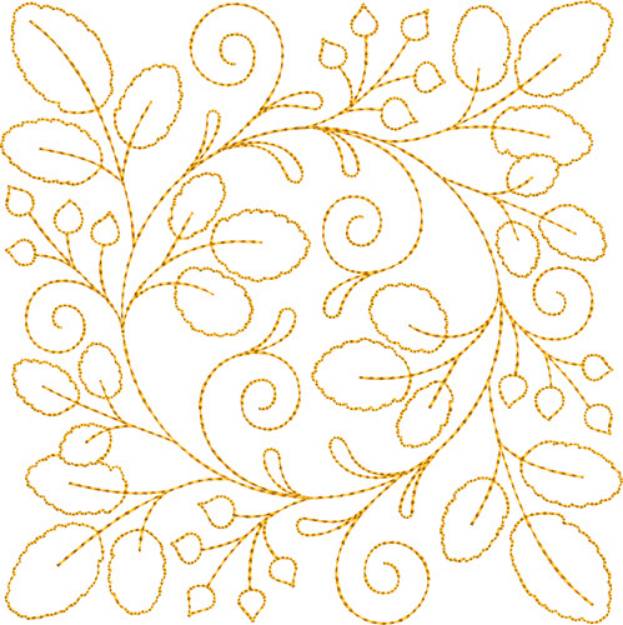 Picture of Circle of Life Fall Quilt Block Machine Embroidery Design