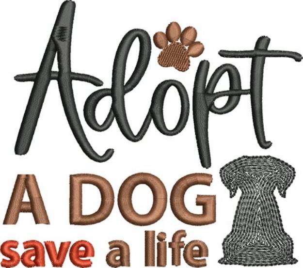 Picture of Adopt A Dog Machine Embroidery Design