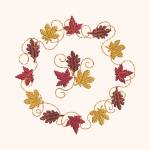 Picture of Fall Leaves Circle Embroidery Project Pack