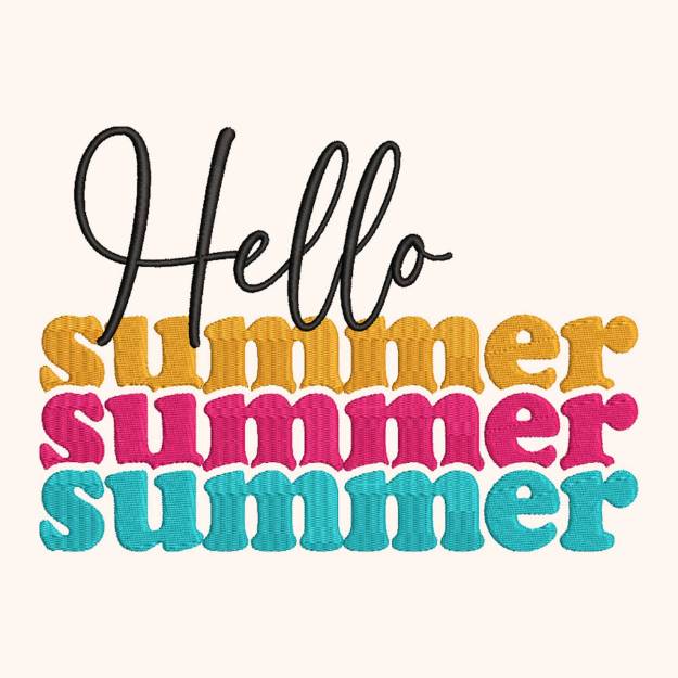 Picture of Hello Summer Embroidery Project Pack