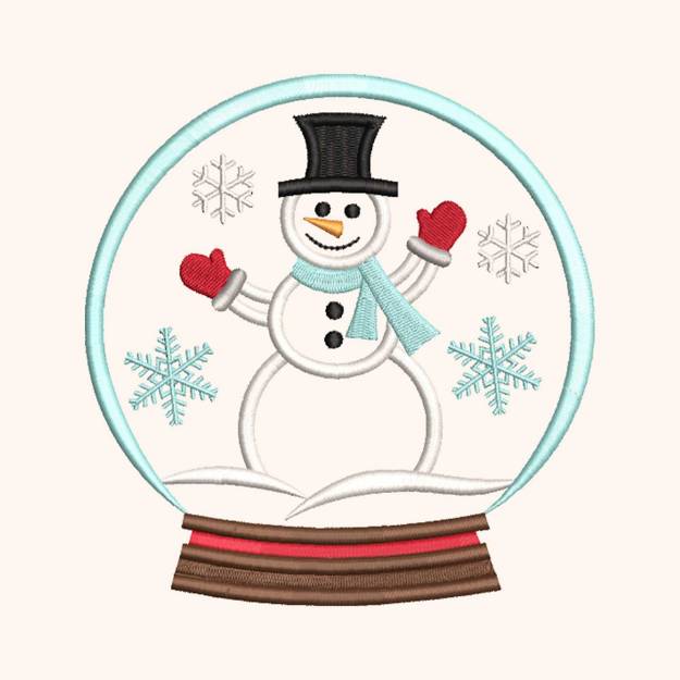 Picture of Snowman Snow Globe Embroidery Project Pack