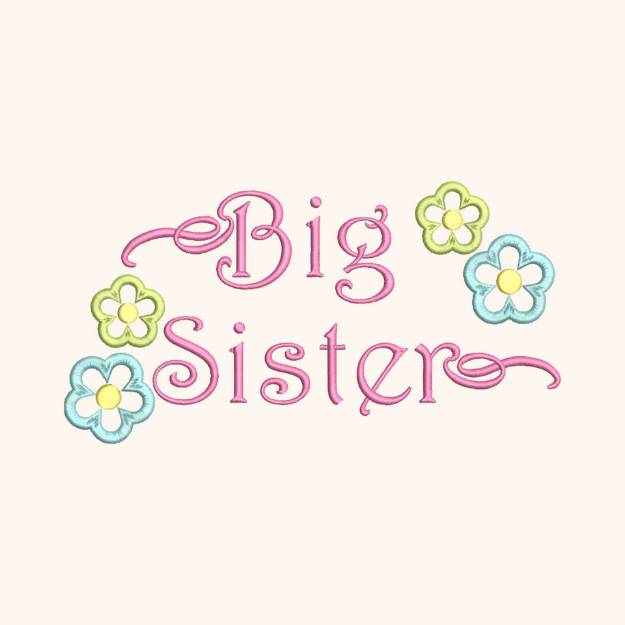 Picture of Big Sister Embroidery Project Pack