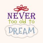 Picture of Never too old to Dream Embroidery Project Pack