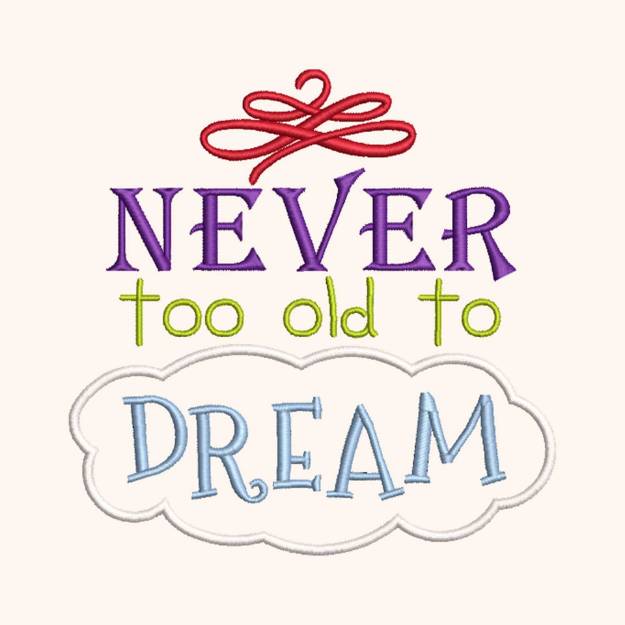 Picture of Never too old to Dream Embroidery Project Pack