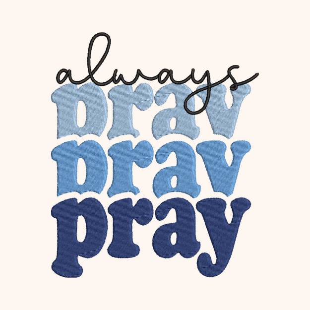 Picture of Always pray Embroidery Project Pack