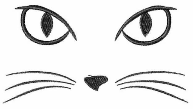 Picture of Cat Face Machine Embroidery Design