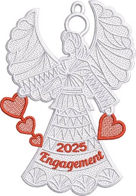 Picture of 2025 Engagement FSL Angel Machine Embroidery Design