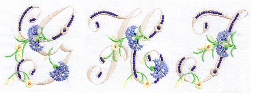 CORNFLOWER MONOGRAMES